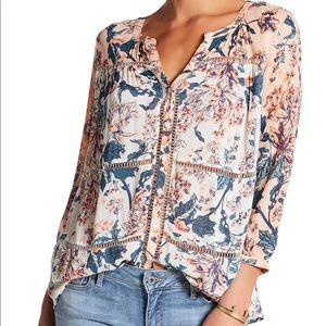 Mixed Print Lucky Brand Floral Top